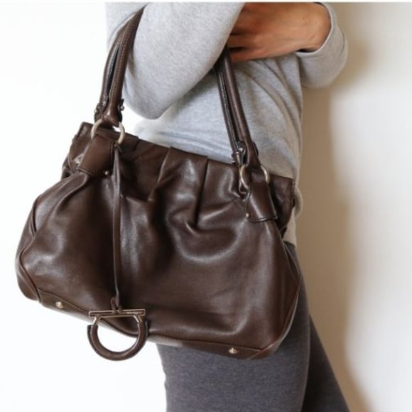 Salvatore Ferragamo Brown Leather Shoulder Bag - Picture 10 of 11